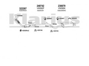 KLARIUS 931296E išmetimo sistema 
 Išmetimo sistema -> Išmetimo sistema, visa