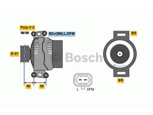 BOSCH 0 124 425 056 kintamosios srovės generatorius 
 Elektros įranga -> Kint. sr. generatorius/dalys -> Kintamosios srovės generatorius
1276273, 12762730, 12762730, 12762730