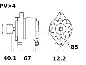 MAHLE ORIGINAL MG 160 kintamosios srovės generatorius
7674930