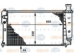HELLA 8MK 376 719-271 radiatorius, variklio aušinimas 
 Aušinimo sistema -> Radiatorius/alyvos aušintuvas -> Radiatorius/dalys
1300.P3, 1331.RH