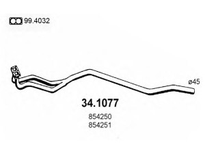 ASSO 34.1077 išleidimo kolektorius 
 Išmetimo sistema -> Išmetimo vamzdžiai
854250, 854251, 854363