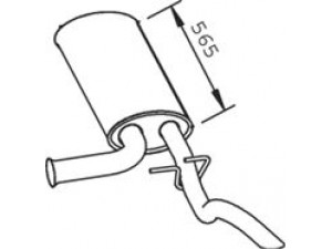 DINEX 66333 galinis duslintuvas 
 Išmetimo sistema -> Duslintuvas
4403341, 4502800, 9111341, 9162598