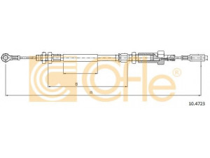 COFLE 10.4723 trosas, stovėjimo stabdys 
 Stabdžių sistema -> Valdymo svirtys/trosai
1336889080, 4745V6