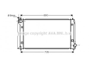 AVA QUALITY COOLING TOA2403 radiatorius, variklio aušinimas 
 Aušinimo sistema -> Radiatorius/alyvos aušintuvas -> Radiatorius/dalys
164000N030, 164000N031