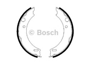 BOSCH 0 986 487 412 stabdžių trinkelių komplektas, stovėjimo stabdis 
 Stabdžių sistema -> Rankinis stabdys