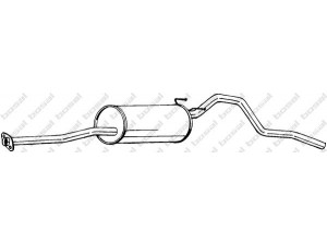 BOSAL 287-407 galinis duslintuvas 
 Išmetimo sistema -> Duslintuvas
17430-5B500, J17 430 5B5 00