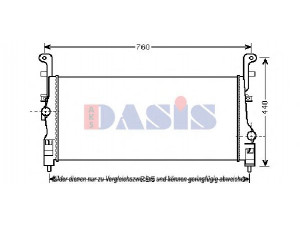 AKS DASIS 567001N tarpinis suslėgto oro aušintuvas, kompresorius 
 Variklis -> Oro tiekimas -> Įkrovos agregatas (turbo/superįkrova) -> Tarpinis suslėgto oro aušintuvas
2827127400