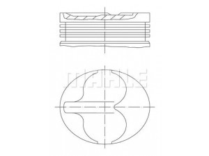 MAHLE ORIGINAL 640 06 02 stūmoklis 
 Variklis -> Cilindrai/stūmokliai