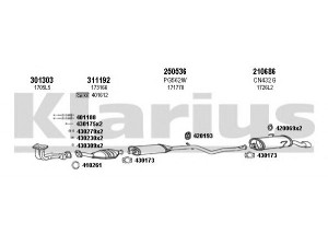 KLARIUS 180452E išmetimo sistema 
 Išmetimo sistema -> Išmetimo sistema, visa