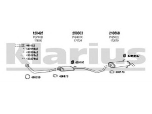 KLARIUS 630626E išmetimo sistema 
 Išmetimo sistema -> Išmetimo sistema, visa