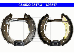 ATE 03.0520-3517.3 stabdžių trinkelių komplektas 
 Techninės priežiūros dalys -> Papildomas remontas
60 01 547 627, 77 01 208 114, 60 01 547 627