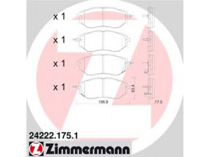 ZIMMERMANN 24222.175.1 stabdžių trinkelių rinkinys, diskinis stabdys 
 Techninės priežiūros dalys -> Papildomas remontas
26296-AG000, 26296-AG030, 26296-AG050