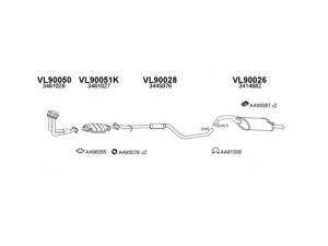 VENEPORTE 900003 išmetimo sistema 
 Išmetimo sistema -> Išmetimo sistema, visa