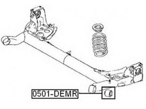 ASVA 0501-DEMR valdymo svirties/išilginių svirčių įvorė 
 Ašies montavimas/vairavimo mechanizmas/ratai -> Valdymo svirtis/pasukamosios svirties sujungimas -> Montavimas/sutvirtinimas
D350-28-460, D375-28-460