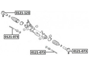 ASVA 0121-123 skersinės vairo trauklės galas 
 Vairavimas -> Vairo mechanizmo sujungimai
45460-29435