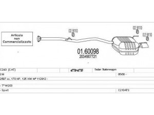 MTS C210473007203 išmetimo sistema 
 Išmetimo sistema -> Išmetimo sistema, visa