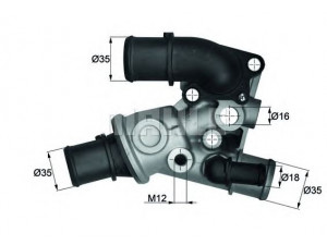 MAHLE ORIGINAL TI 131 80D termostatas, aušinimo skystis 
 Aušinimo sistema -> Termostatas/tarpiklis -> Thermostat
46525581, 7794218
