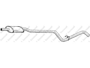 BOSAL 285-021 vidurinis duslintuvas 
 Išmetimo sistema -> Duslintuvas
77.00.760.620