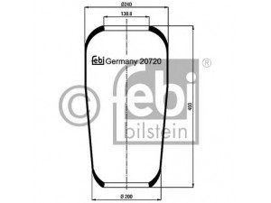 FEBI BILSTEIN 20720 dėklas, pneumatinė pakaba 
 Pakaba -> Pneumatinė pakaba
51.43601.0039, 81.43601.0033, 81.43601.0036