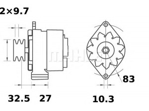 MAHLE ORIGINAL MG 530 kintamosios srovės generatorius
60 05 003 144, 60 05 700 087, 60 05 700 725