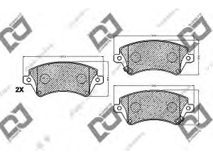 DJ PARTS BP1140 stabdžių trinkelių rinkinys, diskinis stabdys 
 Techninės priežiūros dalys -> Papildomas remontas
04465-02061, 0446502061, 0446502150