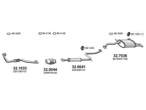 ASSO ART4205 išmetimo sistema 
 Išmetimo sistema -> Išmetimo sistema, visa