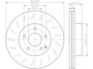 HELLA 8DD 355 114-391 stabdžių diskas 
 Stabdžių sistema -> Diskinis stabdys -> Stabdžių diskas
1974230112, 2044210912, 2044212812