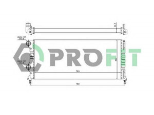 PROFIT PR 2210A2 radiatorius, variklio aušinimas 
 Aušinimo sistema -> Radiatorius/alyvos aušintuvas -> Radiatorius/dalys
46807378, 51779233, 51861635
