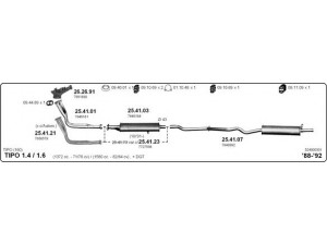 IMASAF 524000301 išmetimo sistema 
 Išmetimo sistema -> Išmetimo sistema, visa