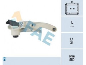 FAE 79100 jutiklis, alkūninio veleno impulsas; impulso jutiklis, smagratis 
 Variklis -> Variklio elektra
96.266.356.80, 1920.5V
