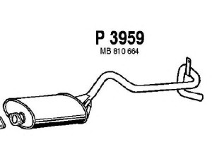 FENNO P3959 galinis duslintuvas 
 Išmetimo sistema -> Duslintuvas
MB810664