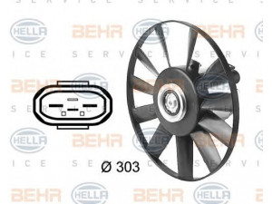 HELLA 8EW 009 144-541 ventiliatorius, radiatoriaus 
 Aušinimo sistema -> Oro aušinimas
357 959 455 L, 6K0 959 455 F, 357 959 455 L