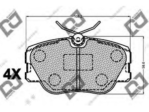 DJ PARTS BP1174 stabdžių trinkelių rinkinys, diskinis stabdys 
 Techninės priežiūros dalys -> Papildomas remontas
0004200720, 0004209920, 0014200720