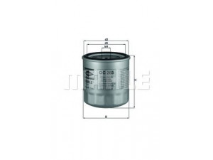 KNECHT OC 265 alyvos filtras 
 Techninės priežiūros dalys -> Techninės priežiūros intervalai
93156867, 94430983, 4301708, 5650300