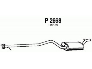 FENNO P2668 vidurinis duslintuvas 
 Išmetimo sistema -> Duslintuvas
1067790, 1121573