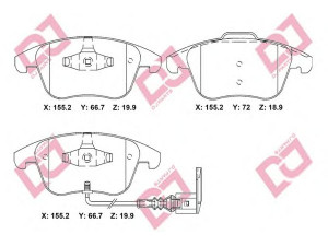 DJ PARTS BP2257 stabdžių trinkelių rinkinys, diskinis stabdys 
 Techninės priežiūros dalys -> Papildomas remontas
7N0698151, 5N0698151, 5N0698151A