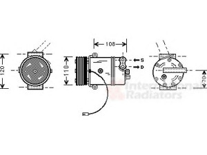VAN WEZEL 3700K287 kompresorius, oro kondicionierius 
 Oro kondicionavimas -> Kompresorius/dalys
09114942, 18 54 085, 1854085-09114942