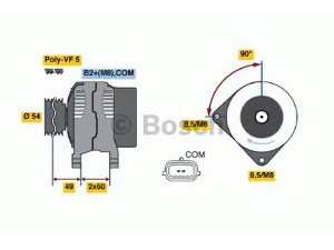 BOSCH 0 986 047 340 kintamosios srovės generatorius 
 Elektros įranga -> Kint. sr. generatorius/dalys -> Kintamosios srovės generatorius
82 00 360 480