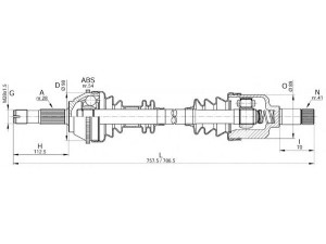 OPEN PARTS DRS6143.00 kardaninis velenas 
 Ratų pavara -> Kardaninis velenas
1463107080, 3272CK, 3272J1, 3272J5