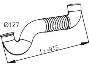 DINEX 53130 išleidimo kolektorius 
 Išmetimo sistema -> Išmetimo vamzdžiai
948.490.2919