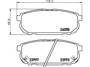 HELLA PAGID 8DB 355 010-871 stabdžių trinkelių rinkinys, diskinis stabdys 
 Techninės priežiūros dalys -> Papildomas remontas
583023ED00, 583023ED01, 583023EE00