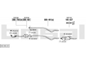 BOSAL 060.960.30 išmetimo sistema 
 Išmetimo sistema -> Išmetimo sistema, visa