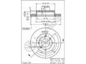 BREMBO 09.5281.10 stabdžių diskas 
 Stabdžių sistema -> Diskinis stabdys -> Stabdžių diskas
4020640F01