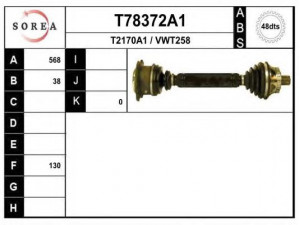 EAI T78372A1 kardaninis velenas