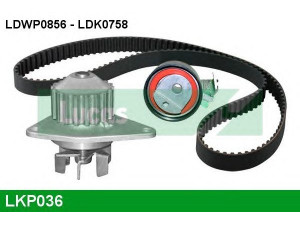 LUCAS ENGINE DRIVE LKP036 vandens siurblio ir paskirstymo diržo komplektas 
 Diržinė pavara -> Paskirstymo diržas/komplektas -> Paskirstymo diržas/komplektas