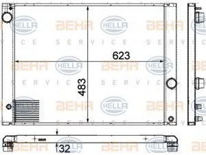 HELLA 8MK 376 780-661 radiatorius, variklio aušinimas 
 Aušinimo sistema -> Radiatorius/alyvos aušintuvas -> Radiatorius/dalys
17 11 7 553 666, 7 553 666