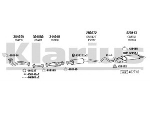 KLARIUS 390622E išmetimo sistema 
 Išmetimo sistema -> Išmetimo sistema, visa