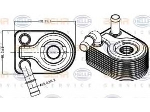 HELLA 8MO 376 729-131 alyvos aušintuvas, variklio alyva 
 Aušinimo sistema -> Radiatorius/alyvos aušintuvas -> Alyvos aušintuvas
7S7G-6B85-6A4A