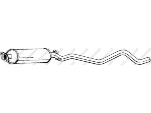 BOSAL 282-285 vidurinis duslintuvas 
 Išmetimo sistema -> Duslintuvas
8 52 003, 8 52 091, 90399077, 8 52 003