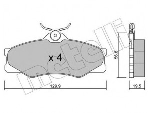 METELLI 22-0636-0 stabdžių trinkelių rinkinys, diskinis stabdys 
 Techninės priežiūros dalys -> Papildomas remontas
251 698 151C, 251 698 151F